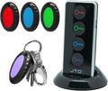 Key Finder with 100dB Loud Sound & 4 Receivers - Remote Finder Locator for Keys, Wallet, TV Remote, Pets, 131ft Range, No Phone or App Needed, Waterproof Anti-Loss Tracking Device