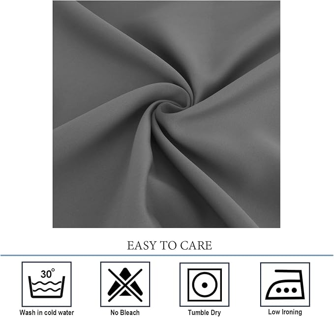 Diraysid Grey Blackout Curtains - Image 7