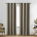 KOUFALL Taupe Curtains 84 Inch Length 2 Panels Set, Grommet Darkening Blackout by KOUFALL