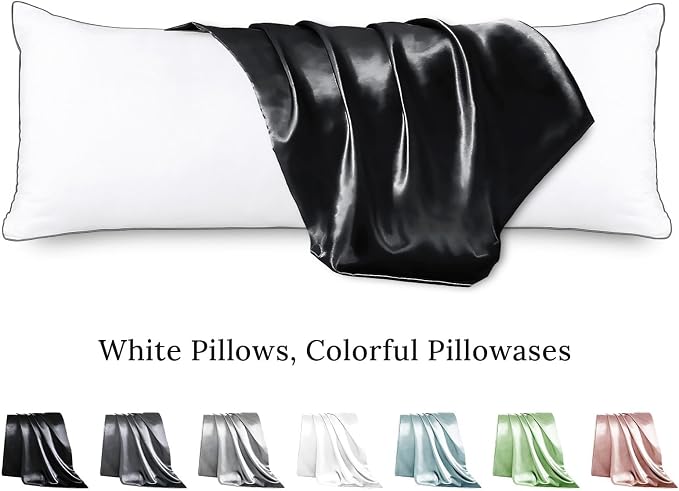 Body Pillow with Satin Pillowcase, Body Pillow - Image 2