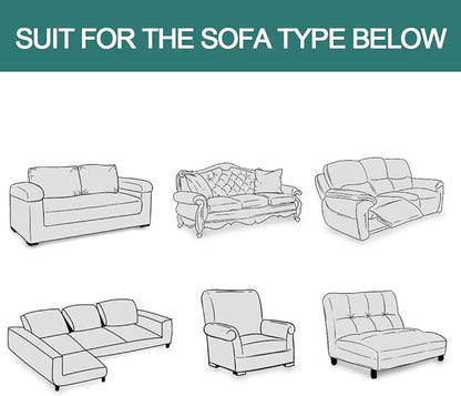 MYSKY HOME Couch Cover Sofa Covers for 3 Cushion Couch Sofa Protector Sectional Sofa Couch Cover for Pets Sofa Throws Living Room Geometrical Sofa Slipcovers for Dogs (XX-Large, 91" x 134", Grey)