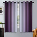 SimpleHome Ombre Purple to Grey White Curtains by SimpleHome