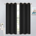 Yakamok Blackout Curtains 38x54 inch Black Thermal Drapes-Bedroom | 2 panels by Yakamok