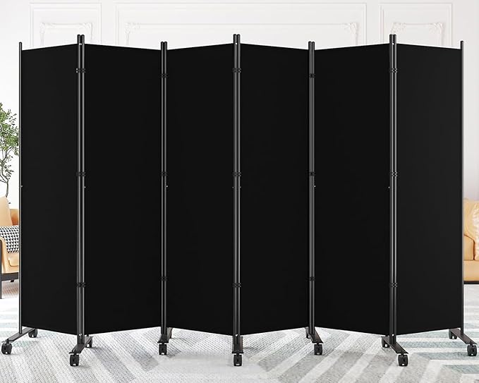 SUNALLY Room Divider Privacy Screens, 6 Panels Dividers by SUNALLY