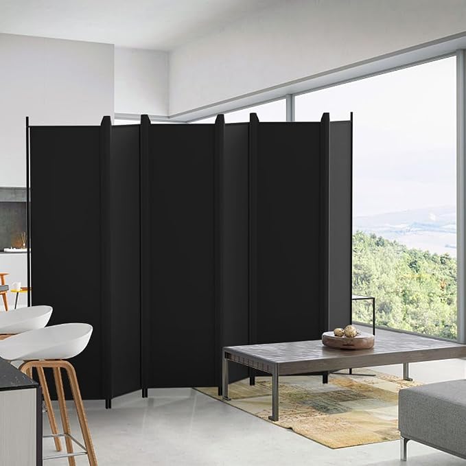 Kokorona 6 Panel Room Divider, 6FT Tall Folding Privacy Screen Wall Dividers - Image 7