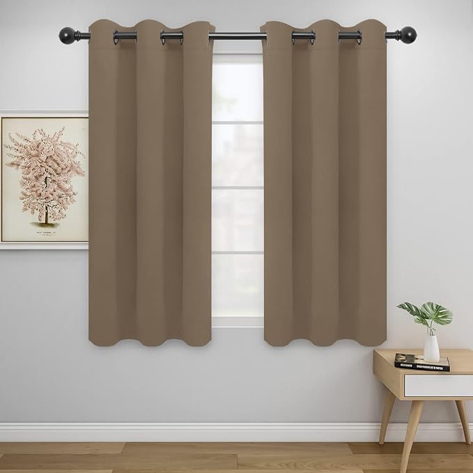 Easy-Going Thermal Grommet Blackout Curtains, 2 Panels 42x54 in, Camel | by Easy-Going