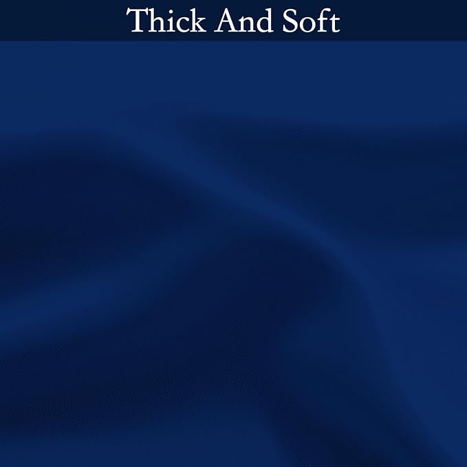 SimpleHome Ombre Royal Blue to Grey White Curtains - Image 8