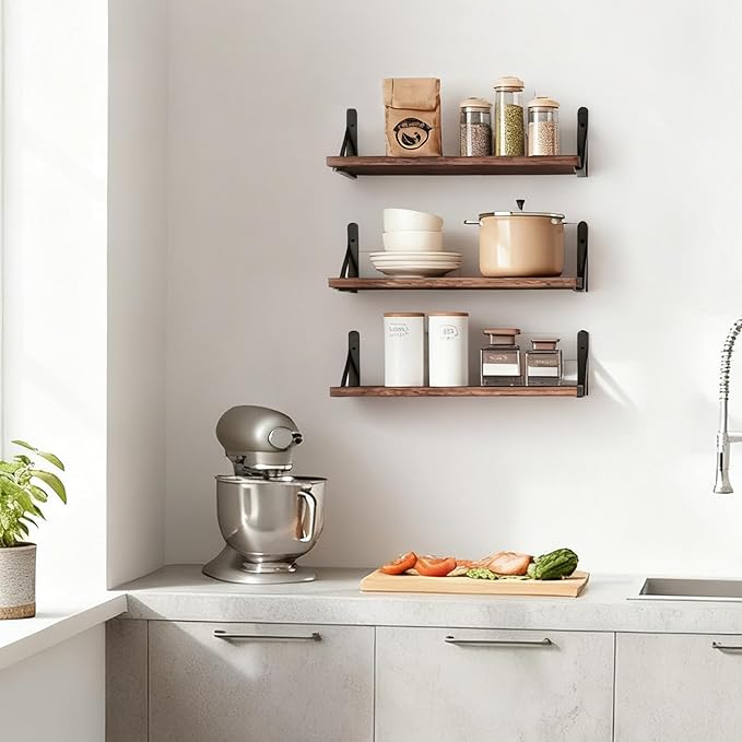 Fixwal Wall Floating Shelves for Home Decor | Wood Shelves, Natural Grain - Image 7