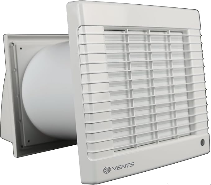 VENTS-US GK 150 MA-MV KIT – Easy to Install 6" Through The Wall Exhaust Fan with Exterior Backdraft Hood, 176 CFM – Removes Moisture, Harmful Fumes, Humidity, Odors, and Common Indoor Air Contaminants