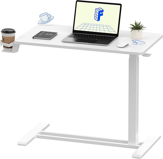 FLEXISPOT H7 32" Pneumatic Height-Adjustable Overbed Table by Unknown