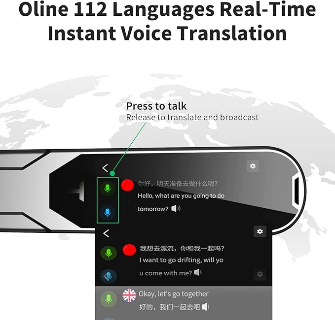Translator Pen, Reading Pen for Dyslexia, Traductor De Voz Instantaneo, Pen Scanner Text to Speech Device, Scan Reader Pen OCR Digital Pen Reader, Wireless Translation Pen Scanner for Students Adults
