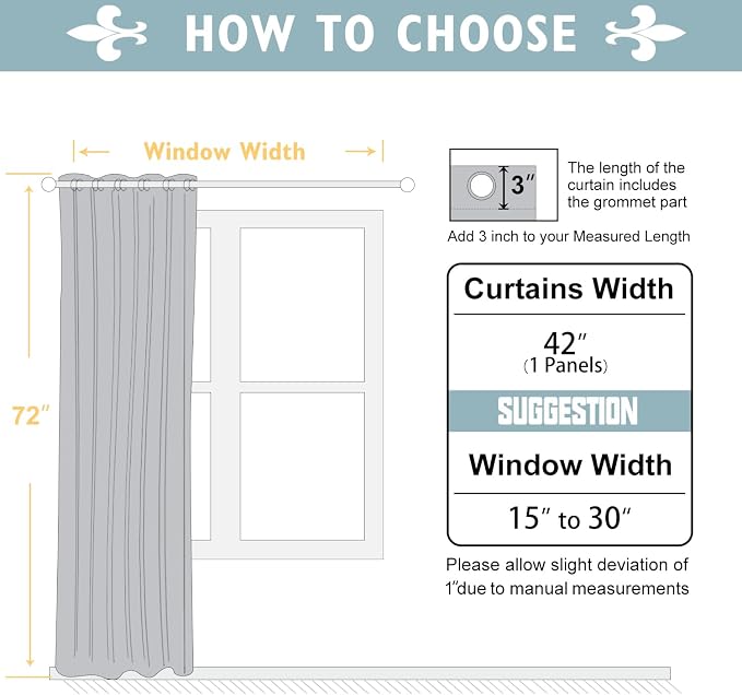 ChrisDowa Blackout Curtains Door Curtain 72 Inches Long Closet Drapes | 42W x - Image 5