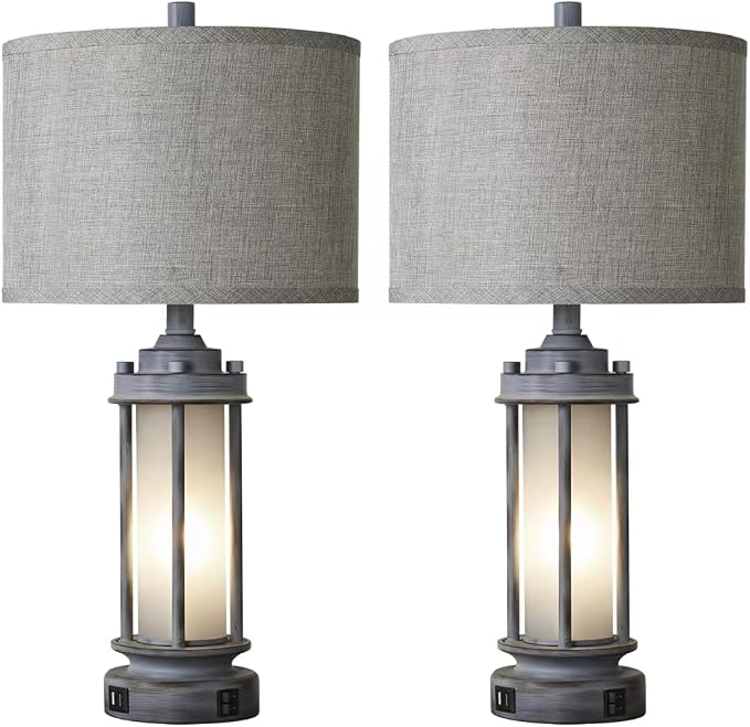 AIEAMPDO Set of 2 Rustic Table Lamps - Image 9