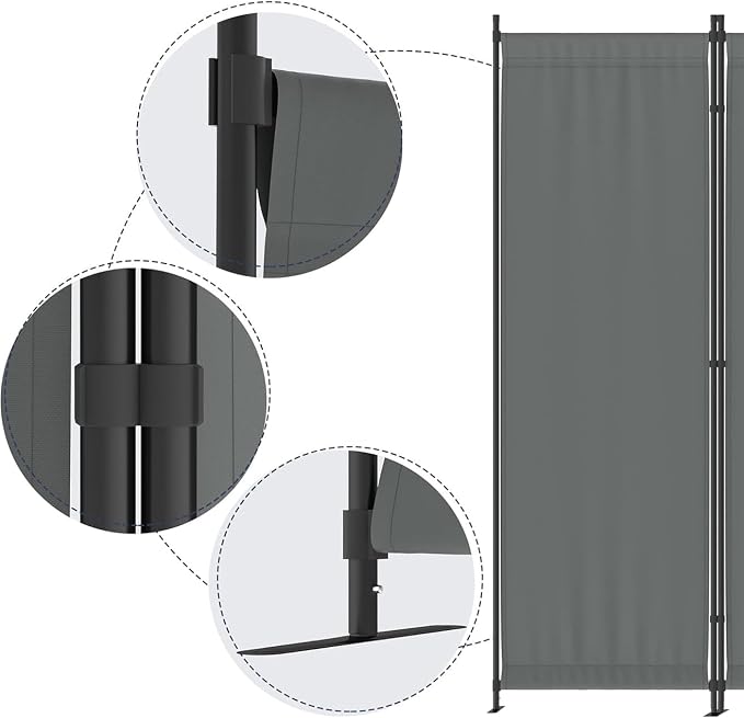Morngardo Room Divider, Folding Privacy Screens, 4 Panel Room Partitions - Image 3