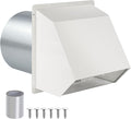 7Inch Hooded Wall Vent with Screen and Damper,Galvanized Steel Exhaust Vent Cover Cap Outside,Wall Vent Cover Exterior Outdoor Vent Hood for Kitchen Range Hood Laundry Dryer Bathroom Fan Duct Air Vent