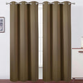 Brown Thermal Blackout Curtains/42 x 95 Inch/Set of 2 Panels Room Darkening by Lemomo