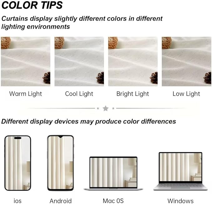 Natural Pinch Pleated Full Blackout Curtains Linen Blended Room Darkening - Image 9