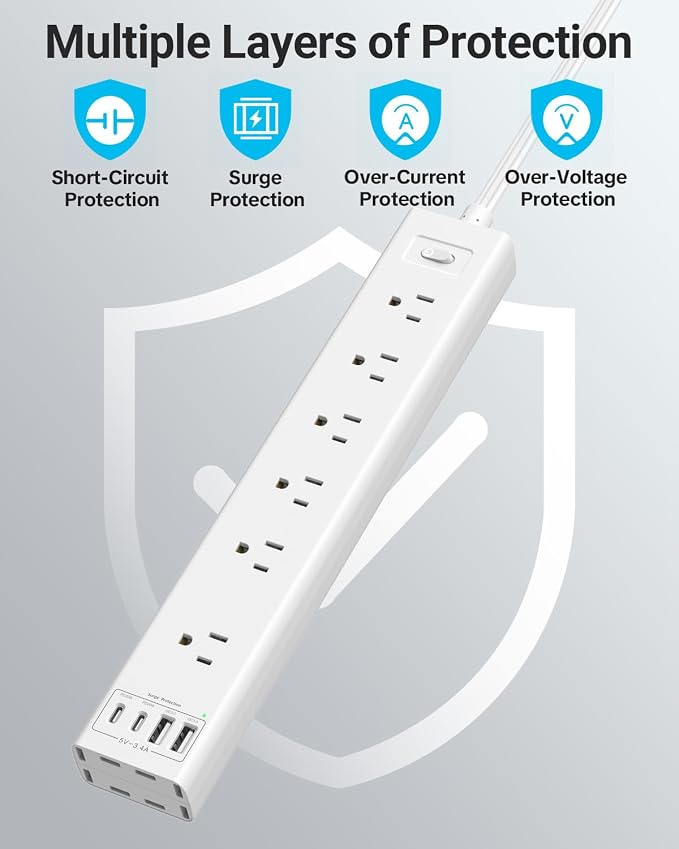 360° Mountable Surge Protector Power Strip - Image 2