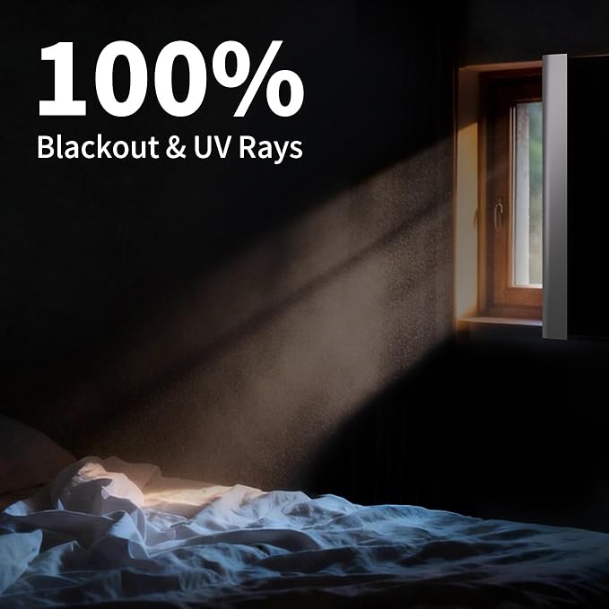 BKSAI 100% Blackout Window Cover, Portable Magnetic Black Out Curtains | No - Image 2