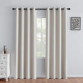 IGEMAEVE Blackout Curtains for Bedroom Grommets Greyish White 52" W x 84" L | by IGEMAEVE
