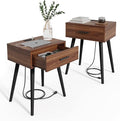 HAIOOU Nightstands Set of 2, Mid Century Bedside Table by HAIOOU