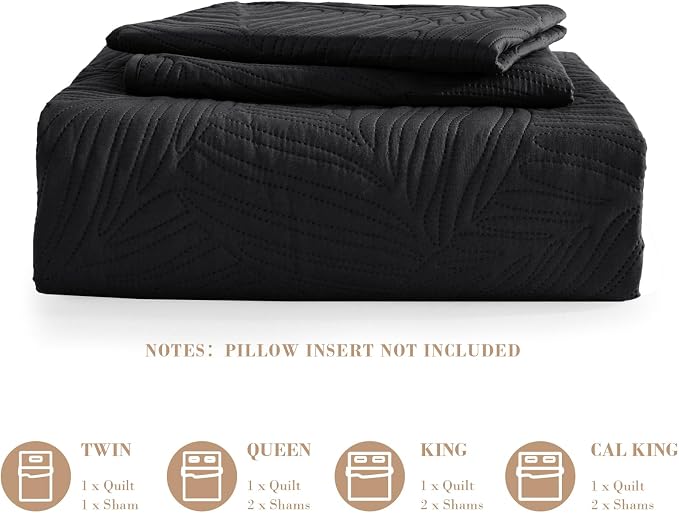 Exclusivo Mezcla 3-Piece King Quilt Bedding Set, Soft Microfiber Bedspreads | - Image 6