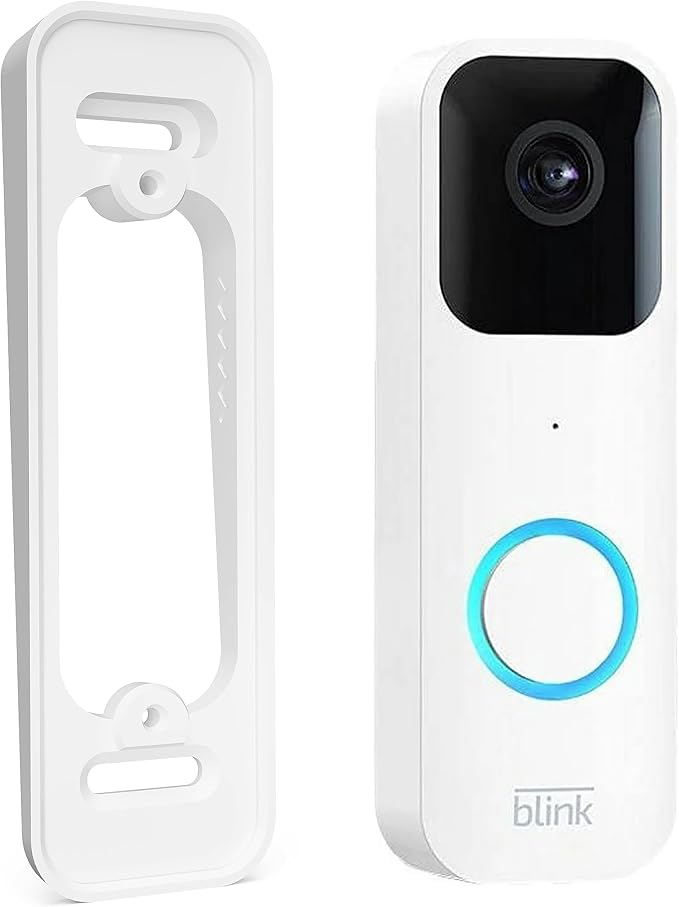 Hidden River Lab Angle Wedge Mount for Blink Video Doorbell (1st Generation) – Plastic Mounting Bracket Only (No Doorbell Included) – White
