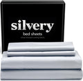 Silvery Silver Infused Bed Sheets Set - Award-Winning Self-Cooling Fabric with Self-Cleaning Silvery Technology™ That Stays Fresh 3X Longer for Hygienic Sleep (Gray, Split King)