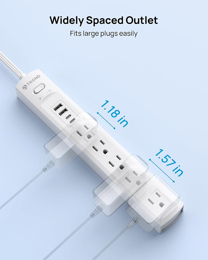 TROND 360 Rotating Plug Surge Protector Power Strip - Image 7