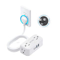 TROND 360° Rotating Flat Plug Power Strip 10ft, 4 Widely AC Outlets, Wall Mount by TRONDOfficial