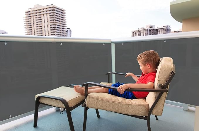 LOVE STORY 3' x 16' Balcony Privacy Screen Cover - Image 6