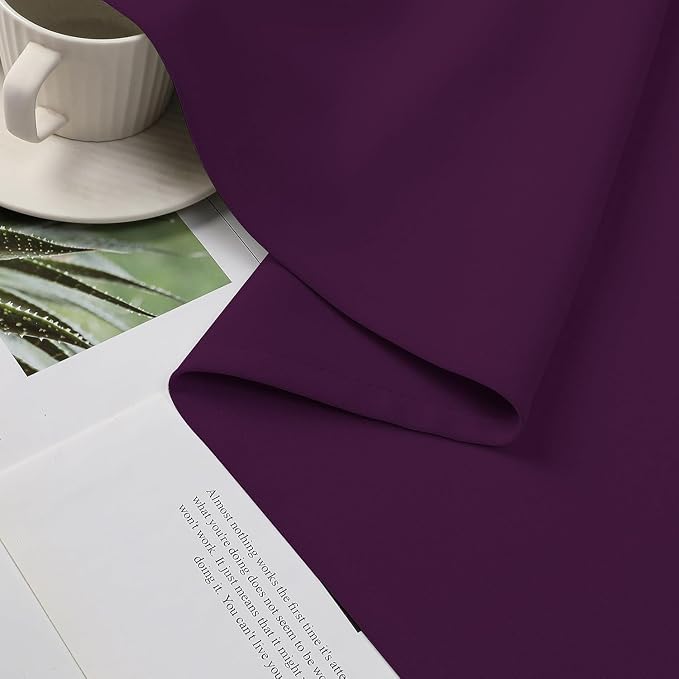 CUCRAF Purple Blackout Curtains 63 inch Length 2 Panels Set, Room Darkening - Image 10