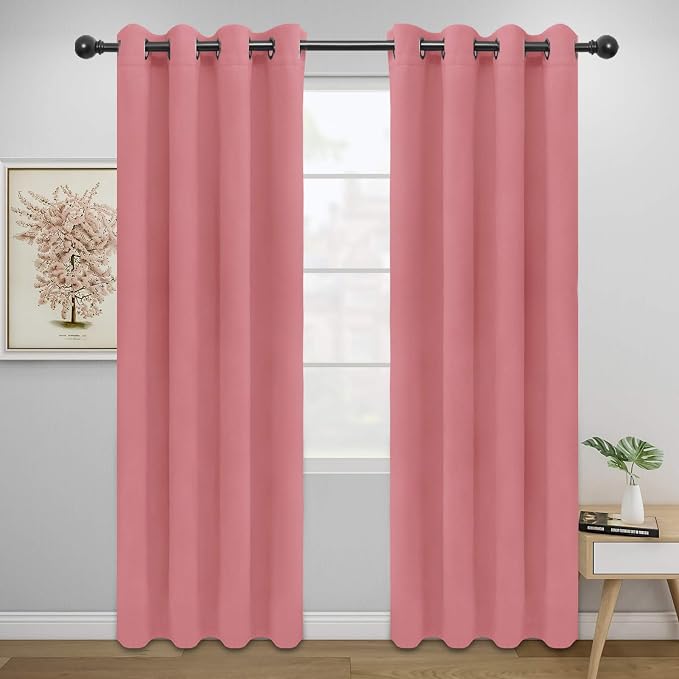 Easy-Going Thermal Grommet Blackout Curtains, 2 Panels 52x84 in, Noise Reduction by Easy-Going