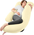 Cooling Pregnancy Pillows for Sleeping, Light Yellow | Sasttie Maternity Pillow by SASTTIE