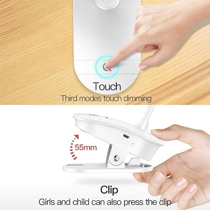 Clip on Reading Lamp, Battery Powered - Image 5
