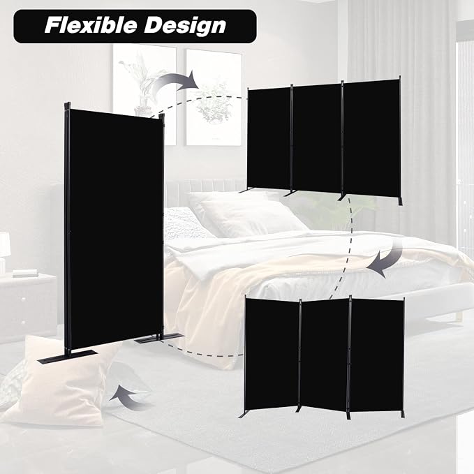 Room Divider, 3 Panel Folding Privacy Screens - Image 5
