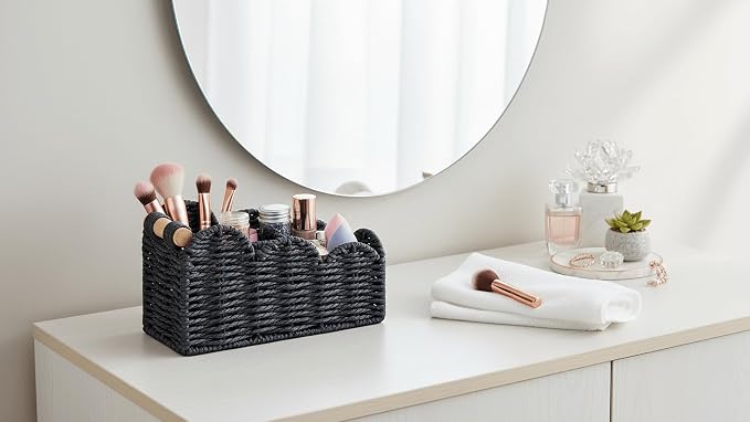 CubesLand Bedside Table Desk Organizer Caddy, Remote Pen&Pencil Holder Cup | - Image 4