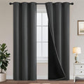 Yakamok Dark Grey Blackout Curtains 84 inches Long by Yakamok