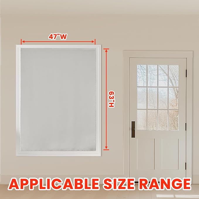 AJAZZ 100% Window Blinds Blackout Portable Black Out Curtains Adhesive Curtains - Image 5