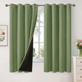 YoungsTex 100% Blackout Curtains 63 Inch Length 2 Panels, Room Darkening Drapes by YoungsTex