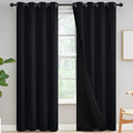 Yakamok Black Blackout Curtains 90 inches Long by Yakamok