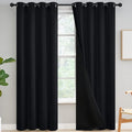 Yakamok Black Blackout Curtains 84 inches Long by Yakamok