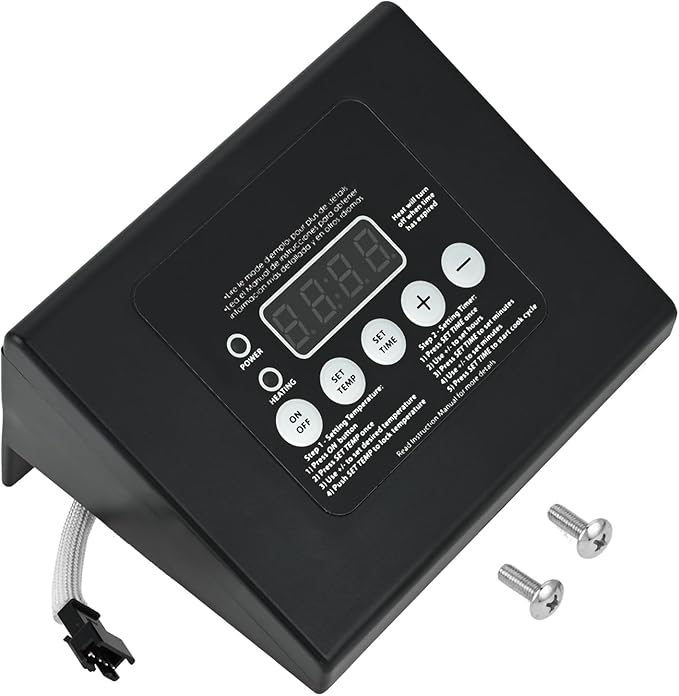 Mtsooning 990050048 Digital Control Panel LED Display Replacement for Masterbuilt MB ESQ30B, ESQ30S, 20070106, 20070206, 20072010, 20070910 Electric Smoker Grill Models Controller
