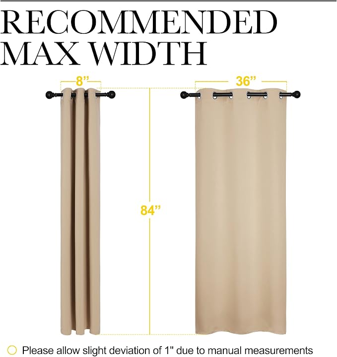 NICETOWN Thermal Insulated Eyelet Top Room Darkening Panels/Curtains/Drapes - Image 7