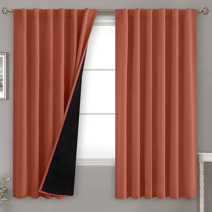 BGment 100% Blackout Curtains 63 Inch Length by BGment