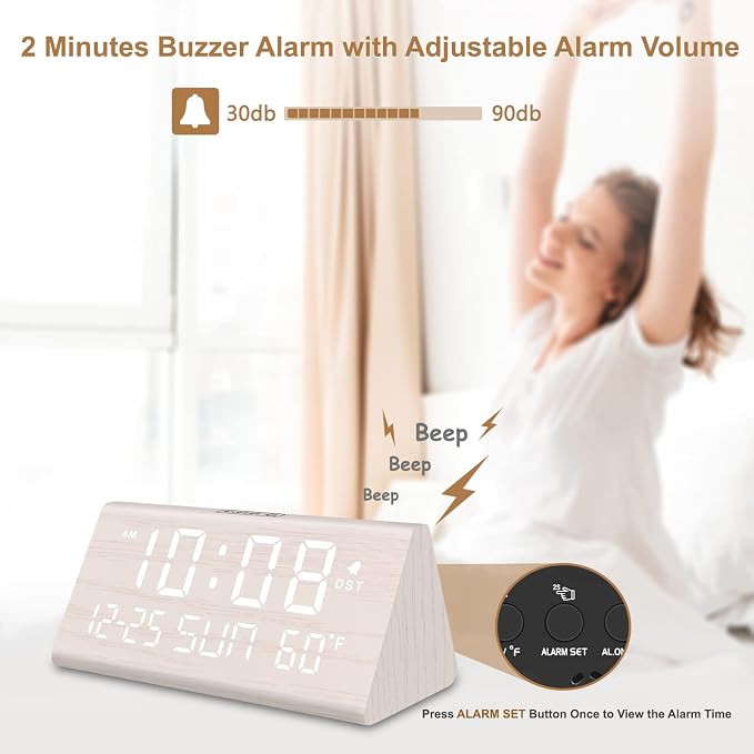 DreamSky Digital Alarm Clock for Bedrooms - Image 3