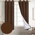 Diraysid 100% Blackout Curtains Chocolate Brown Linen Curtains by Diraysid%2C+refresh+your+life