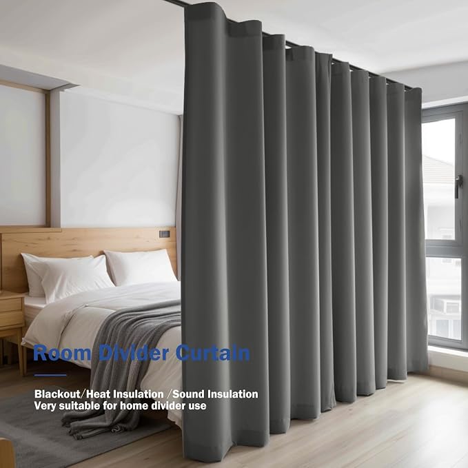 Room Divider Curtains, Noise Reduction, W100 × L84 Inch, 1 Panel - Image 6