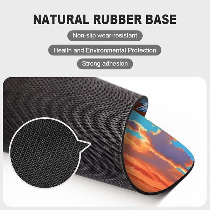 sea Wave Square Mouse pad, Texture, Waterproof, Anti Slip Rubber Base, Computer Mouse pad, Laptop Mouse pad
