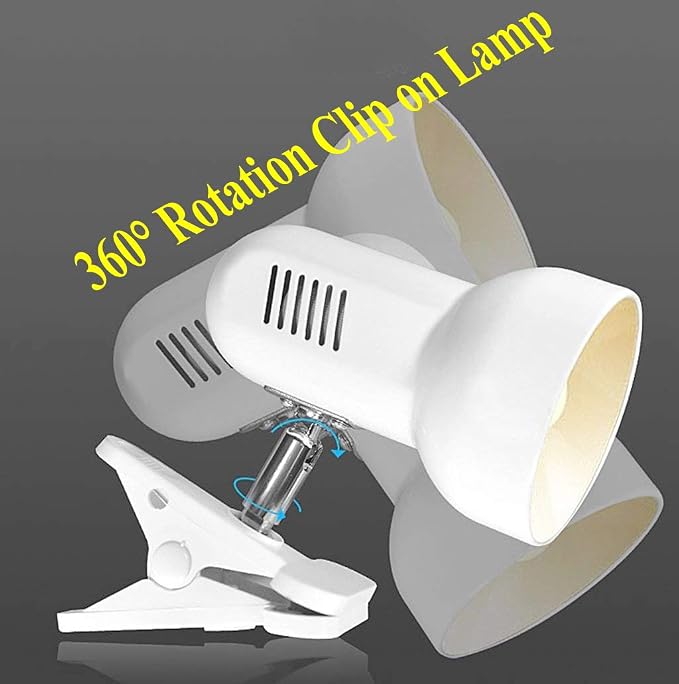 RONG&LAN Clip lamp, 360° Rotation Clip on Lamp Portable Book Reading Light - Image 5